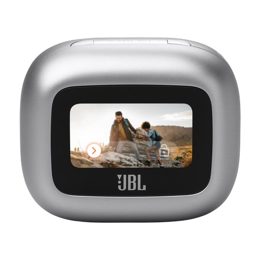 JBL Live Flex 3 - Silver - True wireless noise-cancelling open-stick earbuds - Back